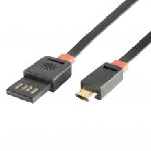 USBF 3 - Home USBF 3 töltőkábel, 2 oldalú, fordítható, USB-A dugó, microUSB-B dugó, 3m, 2,1A, adatkábel