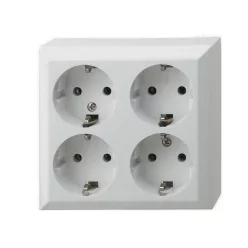 0313H GAO 0313H Business Line IP20 4 férőhelyes földelt aljzat, 4 férőhelyes földelt csatlakozóaljz