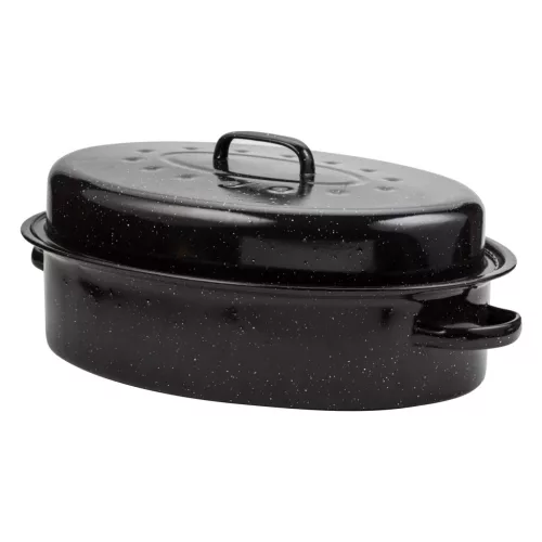 10-053-001 Nava 10-053-001 ovális zománcozott kacsasütő, 42 cm