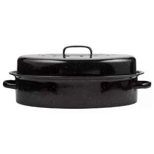 10-053-001 Nava 10-053-001 ovális zománcozott kacsasütő, 42 cm