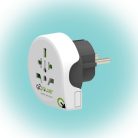 1_100100 Q2 power Utazóadapter,  and quot;World to Europe and quot;