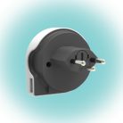 Q2 Power 1.100210 utazóadapter, World to Switzerland USB, indulási ország: AUS/CHINA, IT, UK, CH, BRAZIL, USA, EURO, célország: CH, USB port