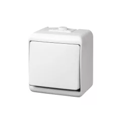 22041 GAO 22041 váltókapcsoló, kültéri IP44 kivitel, 230 V~ / 50 Hz / 10 A, fehér