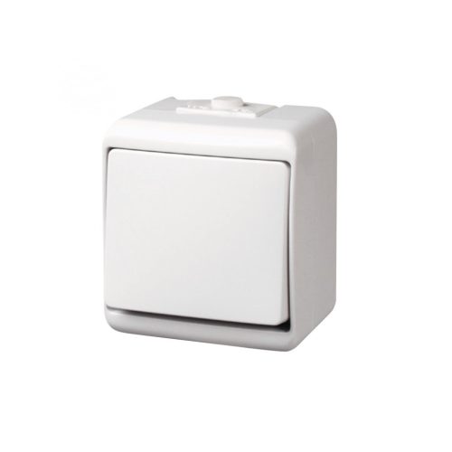 22081 GAO 22081 1 pólusú kapcsoló, kültéri IP44 kivitel, 230 V~ / 50 Hz / 10 A, fehér