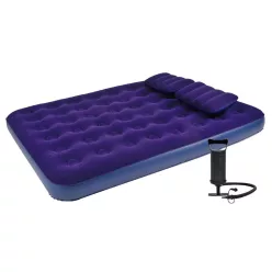 26-601301 Avenli 26-601301 felfújható ágy pumpával, 203 x 152 x 22 cm, max. 250 kg-ig, plüs bevonat