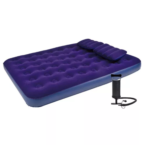 26-601301 Avenli 26-601301 felfújható ágy pumpával, 203 x 152 x 22 cm, max. 250 kg-ig, plüs bevonat