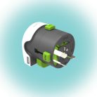 Q2 Power 2.100130 utazóadapter, Qdapter 360 USB, két készülék a szettben: Qdapter (USB aljzattal) és World to Europe