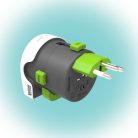 Q2 Power 2.100130 utazóadapter, Qdapter 360 USB, két készülék a szettben: Qdapter (USB aljzattal) és World to Europe