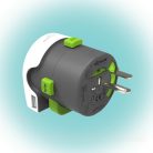 Q2 Power 2.100130 utazóadapter, Qdapter 360 USB, két készülék a szettben: Qdapter (USB aljzattal) és World to Europe