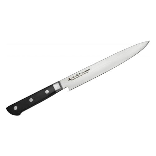805-551 Satake 805-551 Daichi japán damaszk szeletelő kés, 20 cm penge hossz, damaszk acél, pakka f