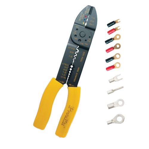 8PK-313B Pro'skit 8PK-313B kábelcsupaszoló és préselő fogó, 230 mm, több féle mérethez, szigetelt é