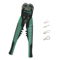 8PK-371D Pro'skit 8PK-371D kábelcsupaszoló és préselő fogó, 210 mm, több féle mérethez, rögzíthető 