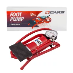 90717 SAL 90717 lábpumpa, 7 bar, légnyomásmérő, 1+2 szelepadapter