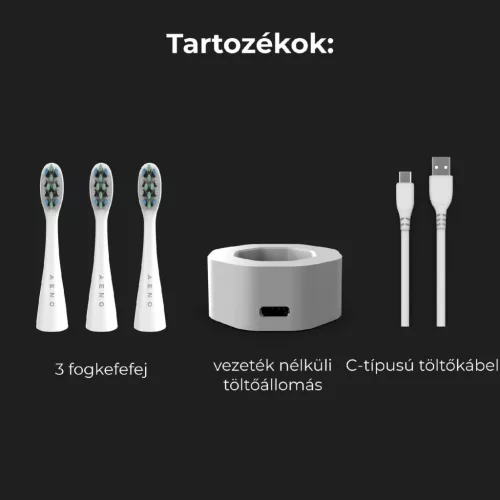 ADB0001S AENO ADB0001S DB1S intelligens szónikus fogkefe, 46000 rezgés/perc, SMART, 4 üzemmód, 3 fe