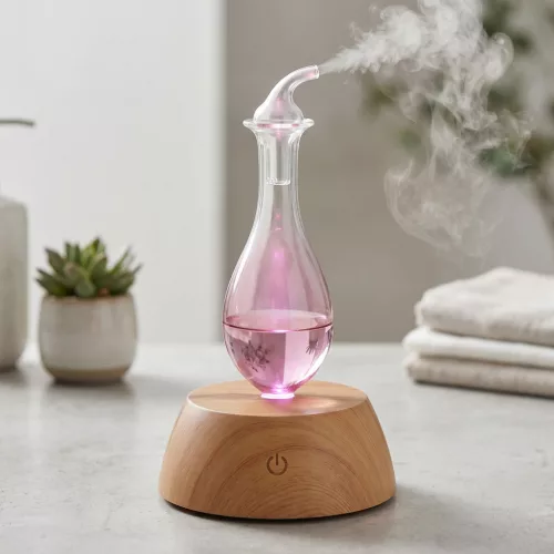 HOME AD 15 P aroma diffúzor, porlasztó, aromaolajjal működő, 2 intenzitás, érintőgomb, hangulatfény, tartozék hálózati adapter