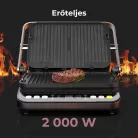 AEG0005 AENO AEG0005 EG5 kontakt grill, 2000 W, 3 az 1-ben sütő, kétoldalas lemezek, 6 program, LED