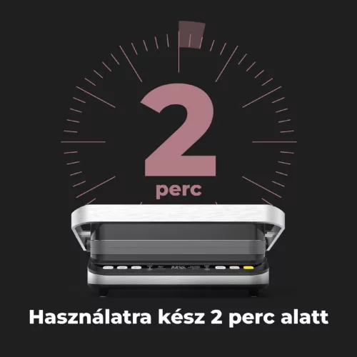 AEG0005 AENO AEG0005 EG5 kontakt grill, 2000 W, 3 az 1-ben sütő, kétoldalas lemezek, 6 program, LED