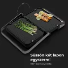 AEG0005 AENO AEG0005 EG5 kontakt grill, 2000 W, 3 az 1-ben sütő, kétoldalas lemezek, 6 program, LED