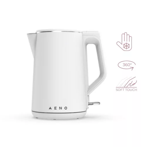 AEK0002 AENO AEK0002 EK2 vízforraló, 2200 W, 1.5 liter kapacitás, dupla falú, LED kijelzés, fehér
