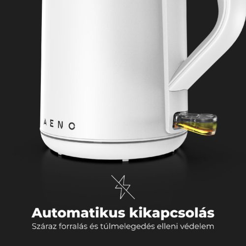 AEK0002 AENO AEK0002 EK2 vízforraló, 2200 W, 1.5 liter kapacitás, dupla falú, LED kijelzés, fehér
