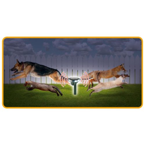 AR_01 Home AR 01 állatriasztó karó, PIR mozgásérzékelő, ultrahang, fényjelzés, 13 - 60 kHz, napelem