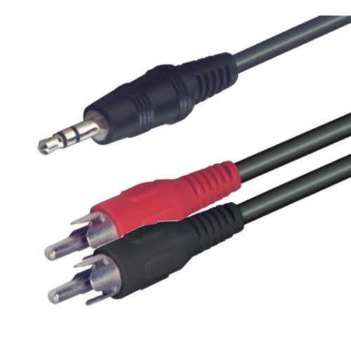 A_49X Audió kábel, 3,5 mm sztereó dugó-2 RCA dugó 1,5 m