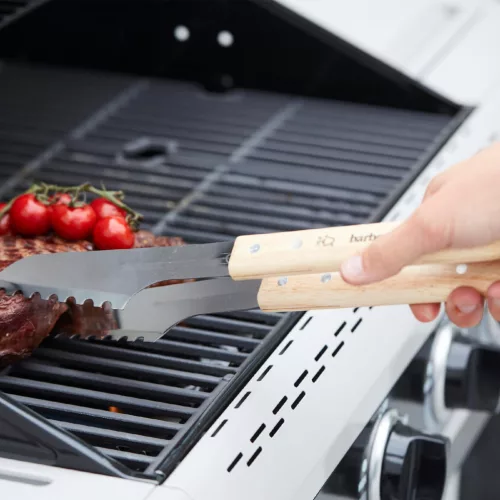 BC-ACC-7070 Barbecook BC-ACC-7070 luxus rozsdamentes acél fogó, gumifa nyél, 100% FSC, 40cm