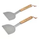 BC-ACC-7123 Barbecook BC-ACC-7123 2db-os rozsdamentes acél rostlap forgató, fa nyél, 100% FSC, 31cm