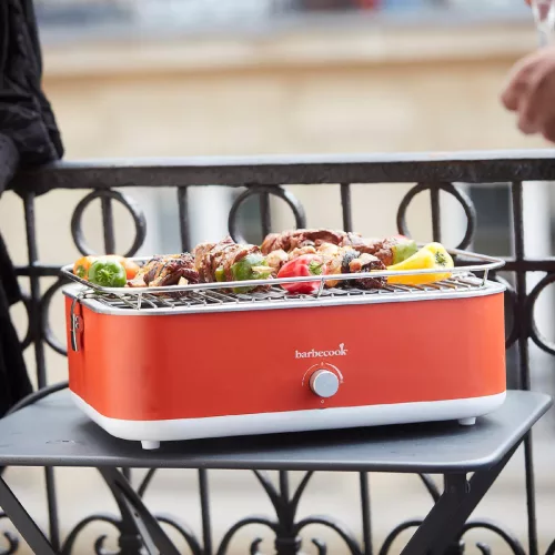 BC-ELE-1001 Barbecook BC-ELE-1001 E-Carlo elektromos asztali grill, piros, 42,5x33x16,5cm