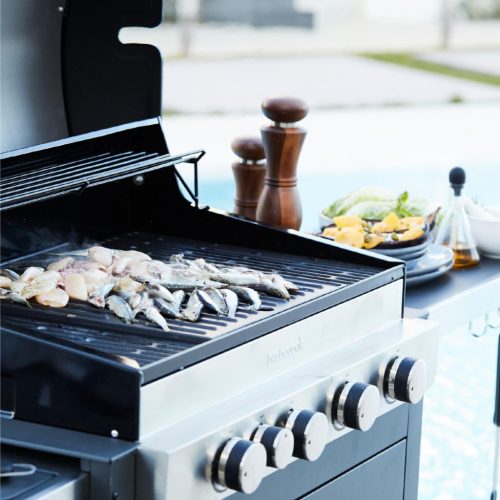 BC-GAS-2038 Barbecook BC-GAS-2038 Stella 4311 gázgrill, tárolóval, infravörös oldalégővel, 174x59x1