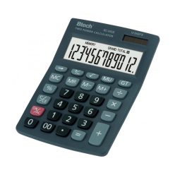 BC-MS8 Btech BC-MS8 asztali számológép, napelemes, nagy kijelző, 12 számjegyű, százalékszámítás, gy