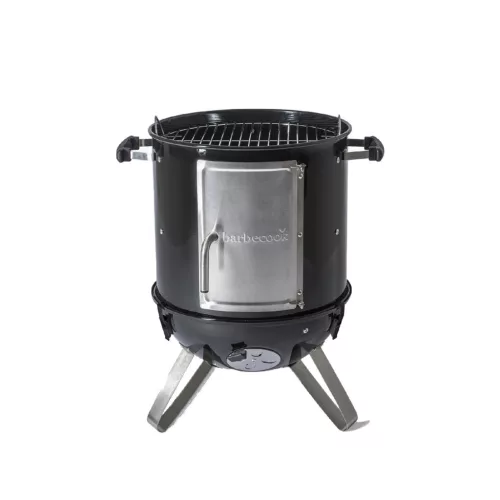 BC-SMO-5017 Barbecook BC-SMO-5017 Oskar S zománcozott füstölő és grill, fekete, átmérő 40cm
