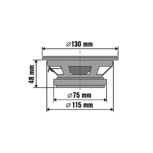 BK_130 SAL BK 130 autóhangszóró pár, 130 mm, dupla kónusz, 2 x 50 Wmax, 4 Ohm, 50 - 19.000 Hz, 86 d