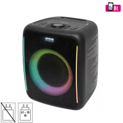 BTCUBE SAL BTCUBE hordozható Boombox, vezeték nélküli hangszóró, 70 watt, 3 hangszóró, Bluetooth TW
