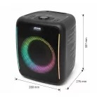 SAL BTCUBE hordozható Boombox, vezeték nélküli hangszóró, 70 watt, 3 hangszóró, Bluetooth TWS, IPX4, beépített akkumulátor