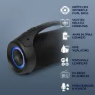 SAL BT 5000 hordozható bluetooth kihangosító, 2 x 25 W, sztereó boombox, FM rádió, USB, microSD, beépített mikrofon, RGB LED, ~30 óra üzemidő