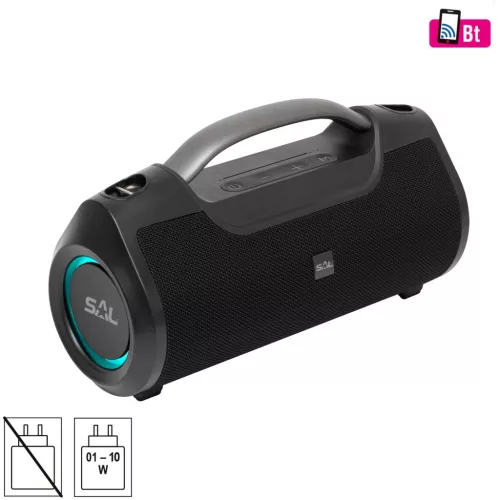 BT_7000 SAL BT 7000 BoomBox, bluetooth kihangosító, 2 x 30 W, BT TWS, 3.5mm AUX, USB, EQ, LED effek