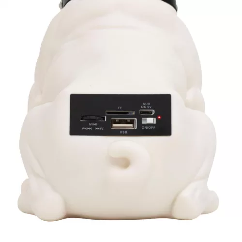 BT_DOG SAL BT DOG hordozható multimédia-hangszóró, 5 W, BT, FM rádió, ~5 óra üzemidő, USB, MicroSD