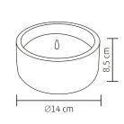 HOME CDL 14 LED-es kőmécses, valódi viasz, LED, ismétlődő időzítés, 8,5 cm magas