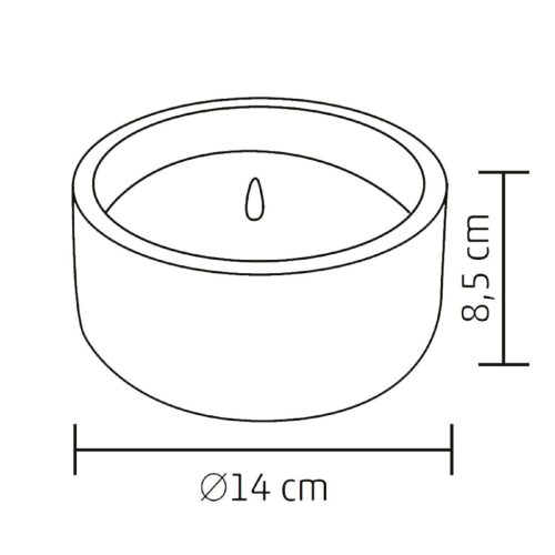 CDL_14 Home CDL 14 LED-es kőmécses, valódi viasz, LED, ismétlődő időzítés, 8,5 cm magas