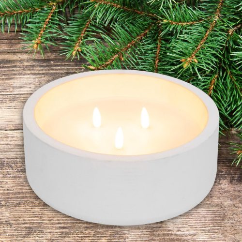 CDL_20 Home CDL 20 LED-es kőmécses, valódi viasz, 3 db LED, ismétlődő időzítés, 8 cm magas