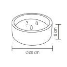 CDL_20 Home CDL 20 LED-es kőmécses, valódi viasz, 3 db LED, ismétlődő időzítés, 8 cm magas