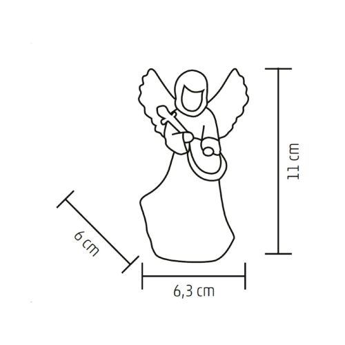 CDM16 Home CDM16 LED-es dekoráció, 2 féle akril angyal, melegfehér LED
