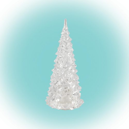 HOME CDM 12 LED-es fenyőfa asztali dísz, 12cm, 3D akril dekoráció