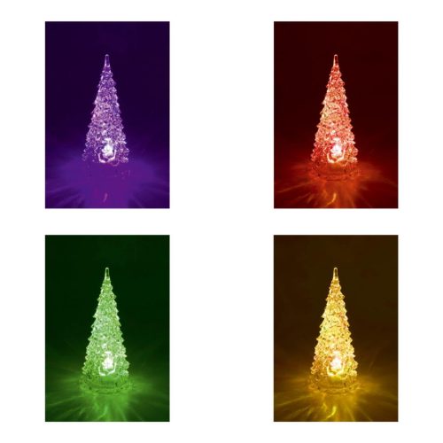 CDM_12 Home CDM 12 LED-es fenyőfa asztali dísz, 12cm, 3D akril dekoráció