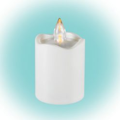 CDX_2_WH Home CDX 2/WH LED-es LED-es gyertya, akril lángnyelvvel, beltéri, 1db pislákoló sárga LED