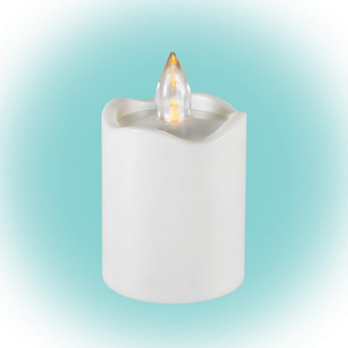 CDX_2_WH Home CDX 2/WH LED-es LED-es gyertya, akril lángnyelvvel, beltéri, 1db pislákoló sárga LED