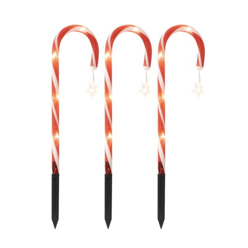 CDY3LED Home CDY3LED világító cukorbot szett, kül- és beltéri kivitel, 3 db cukorbot vezetékkel öss