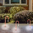 HOME CDY3LED világító cukorbot szett, kül- és beltéri kivitel, 3 db cukorbot vezetékkel összekötve, cukorbotonként 5 db melegfehér LED