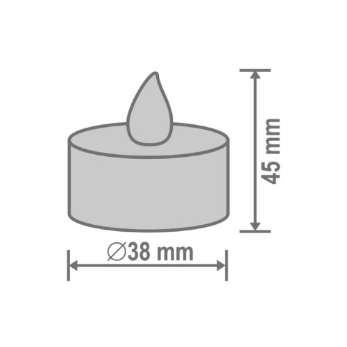 CD_6_WH Home CD 6/WH LED-es teamécses, narancssárga LED, 6 db